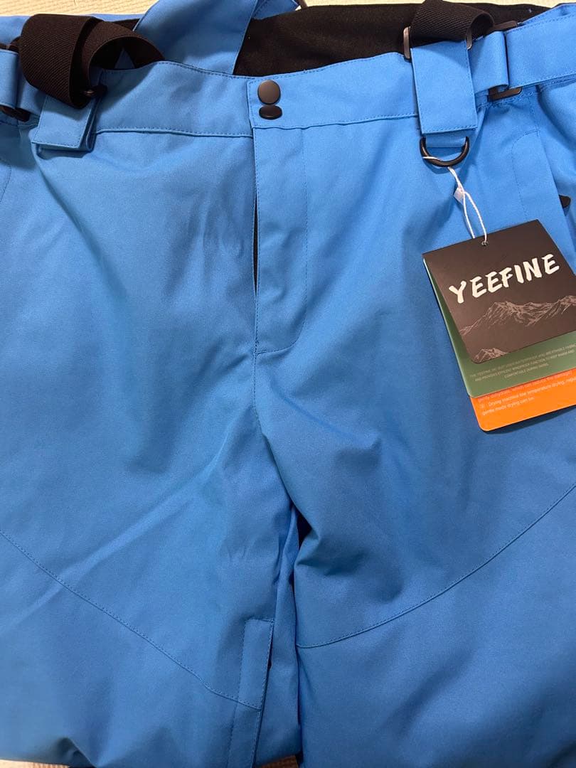 YEEFINE スノー スキー パンツ 断熱 防水 アウトドア サスペンダー付き