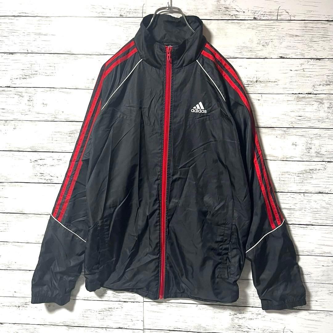 【上下セットアップ】adidas トラックジャケット　刺繍ロゴ　L B494