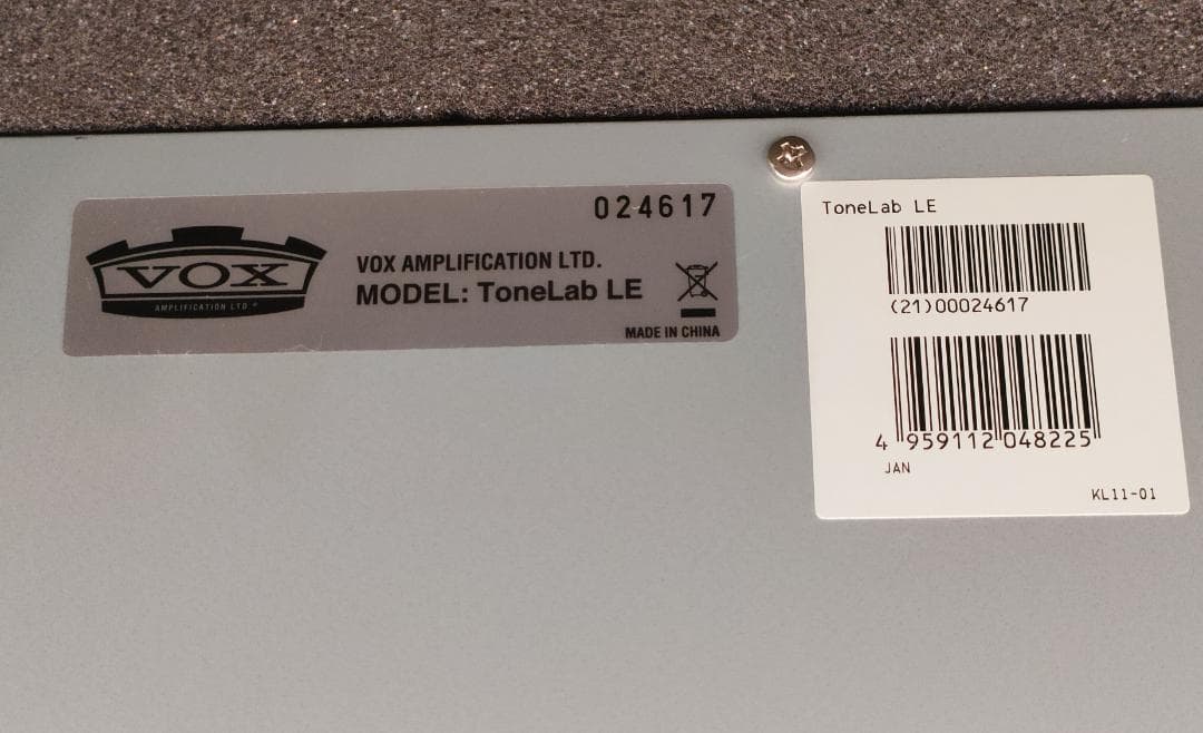 VOX ToneLab LE マルチエフェクター 真空管搭載