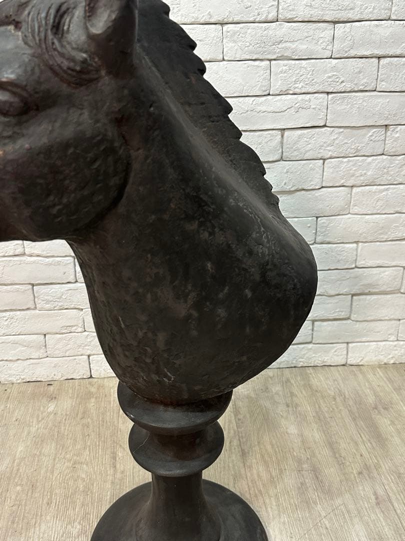【東京都23区配送無料】定価18万　H87cm チェスナイト　置物 ホース　馬