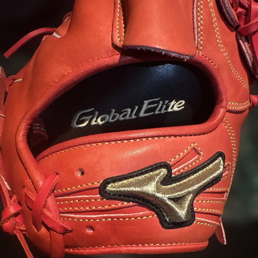 【新品未使用】Mizuno Global Elite 軟式グローブ オレンジ