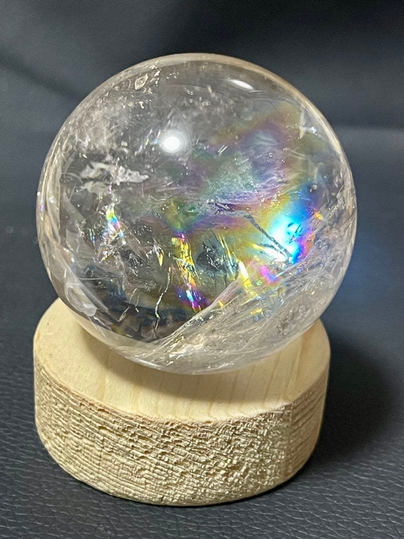 水晶　虹入り　スフィア　53mm