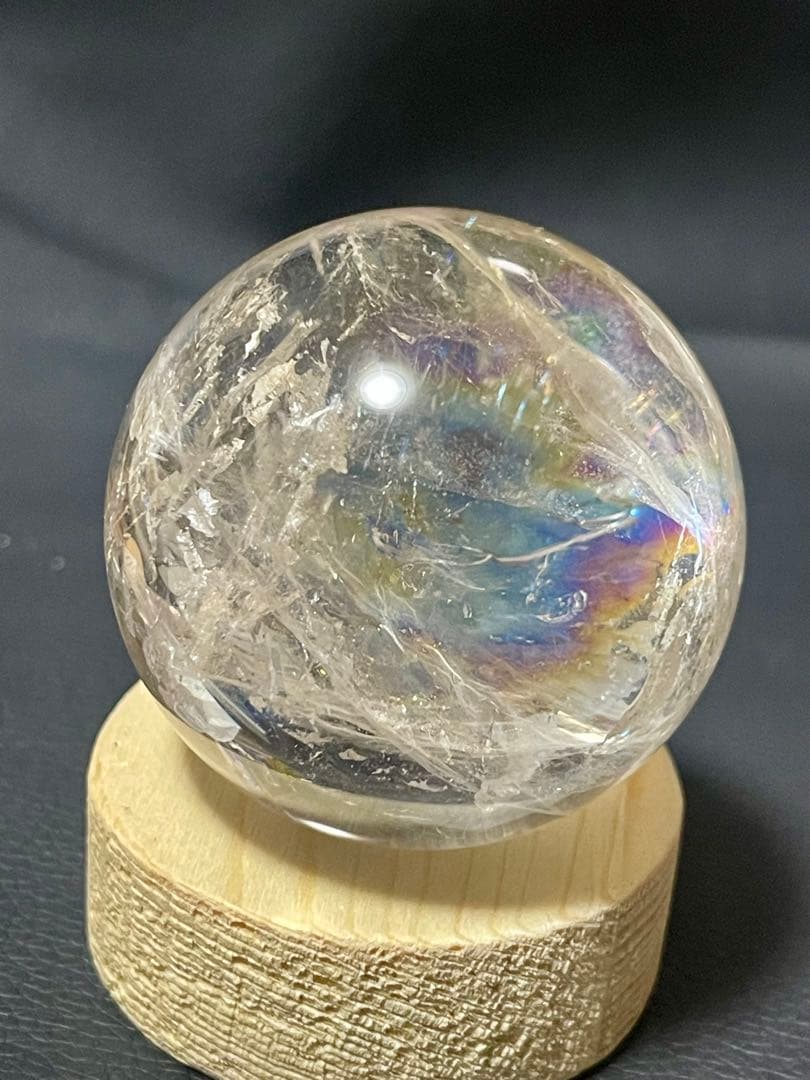 水晶　虹入り　スフィア　53mm