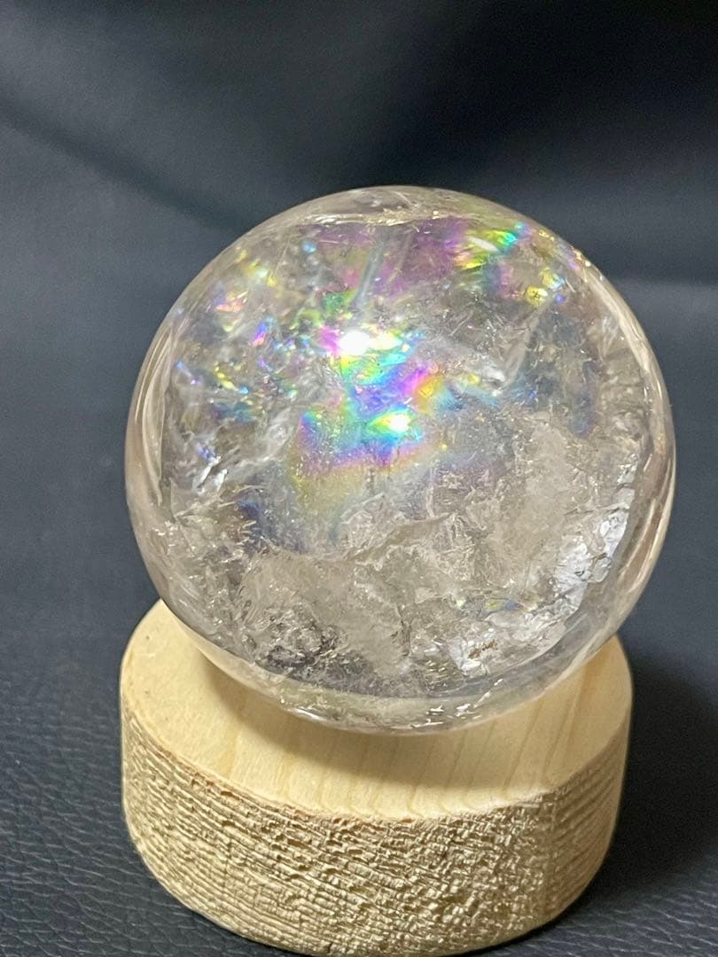 水晶　虹入り　スフィア　53mm