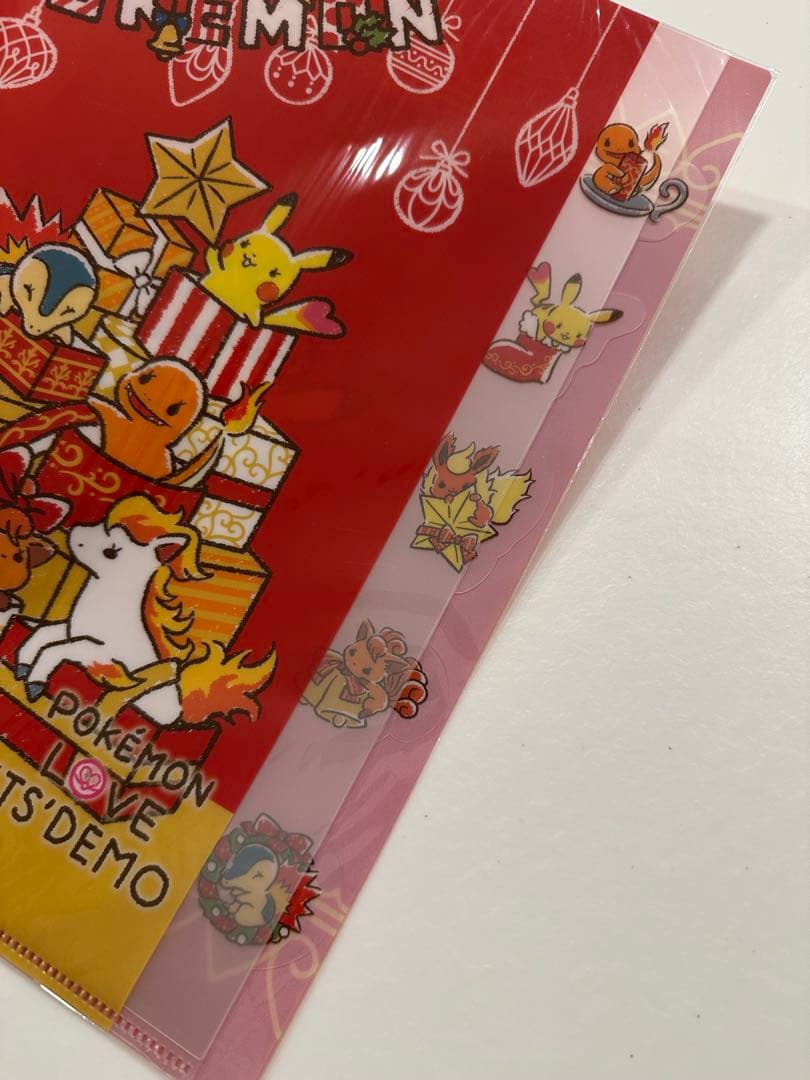 イッツデモ　ポケモン　クリスマスギフトモチーフ　インデックスクリアファイル
