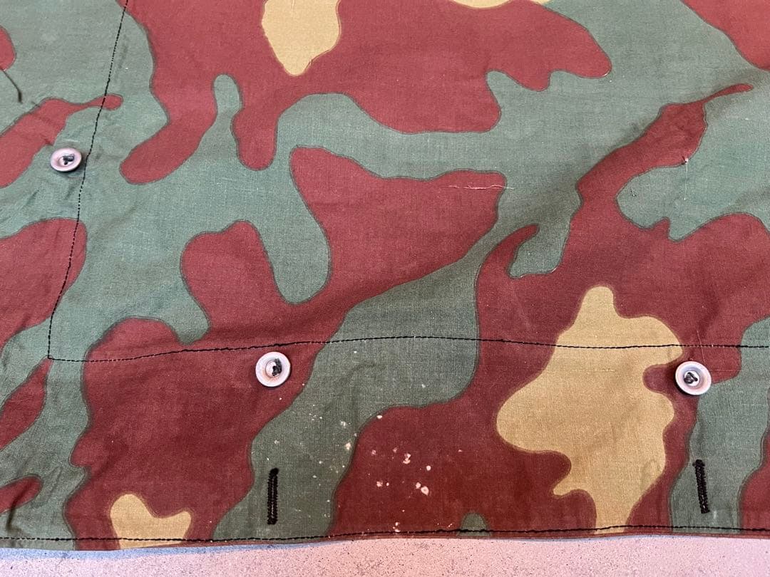 デッドストック 実物 イタリア軍幕 タープ テント サンマルコ迷彩 ソロキャンプ
