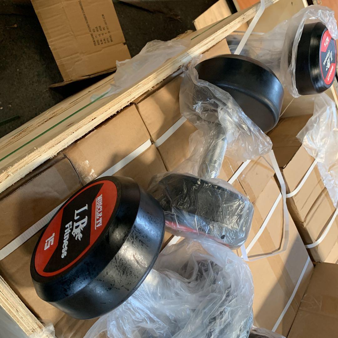 業務用ラバーダンベル 2.5kg から30kg 12セット
