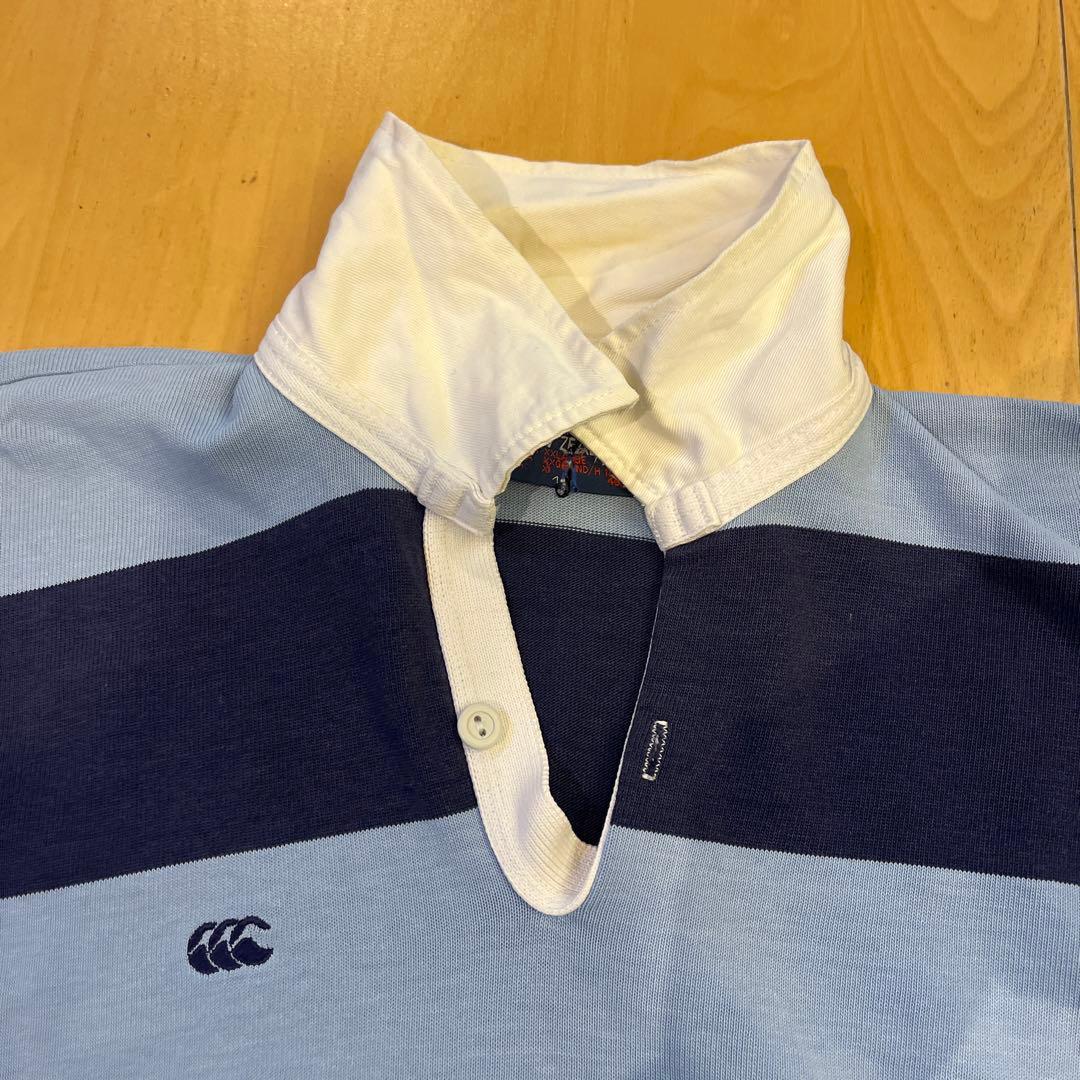 2000円引 Canterbury ラガーシャツ 青/白　ビンテージ