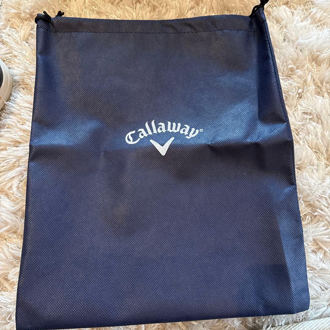 美品★Callaway ゴルフシューズ★ネイビー★保管袋★シルバーラメ靴紐付
