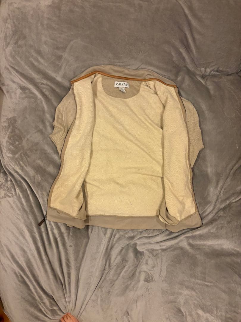 ORVIS 00s zip up sweat 　エルボーパッチ