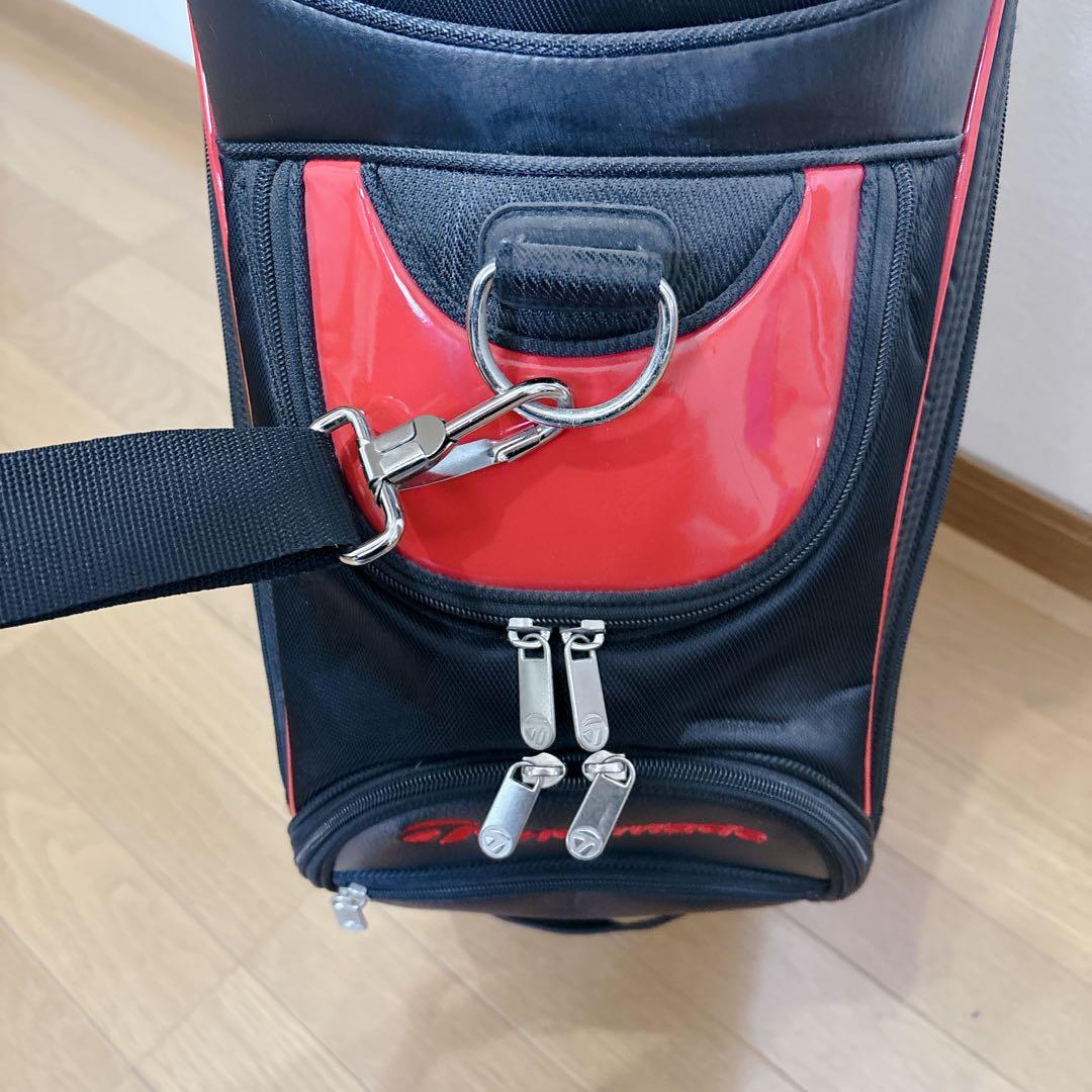 K471 TaylorMade キャディバッグ 黒 赤 フード無し