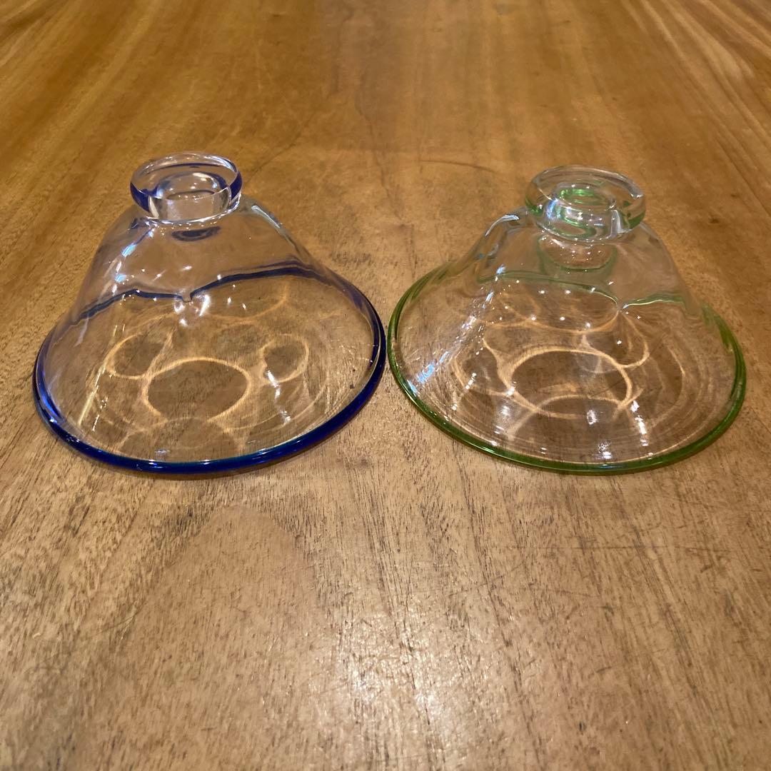 昭和中期作家物ガラス製デザート鉢二つ