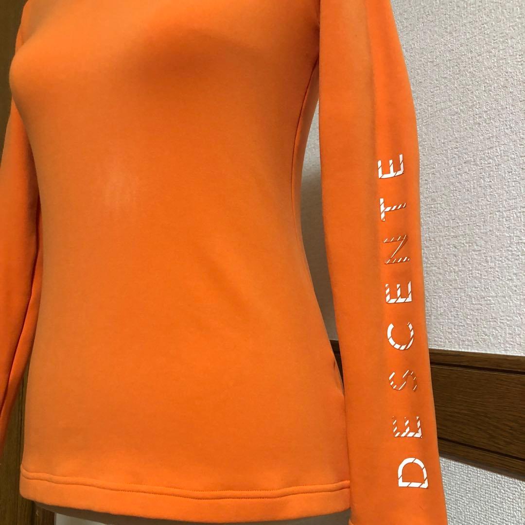 デサントゴルフ ロングスリーブシャツ 裏起毛 オレンジ Sサイズ