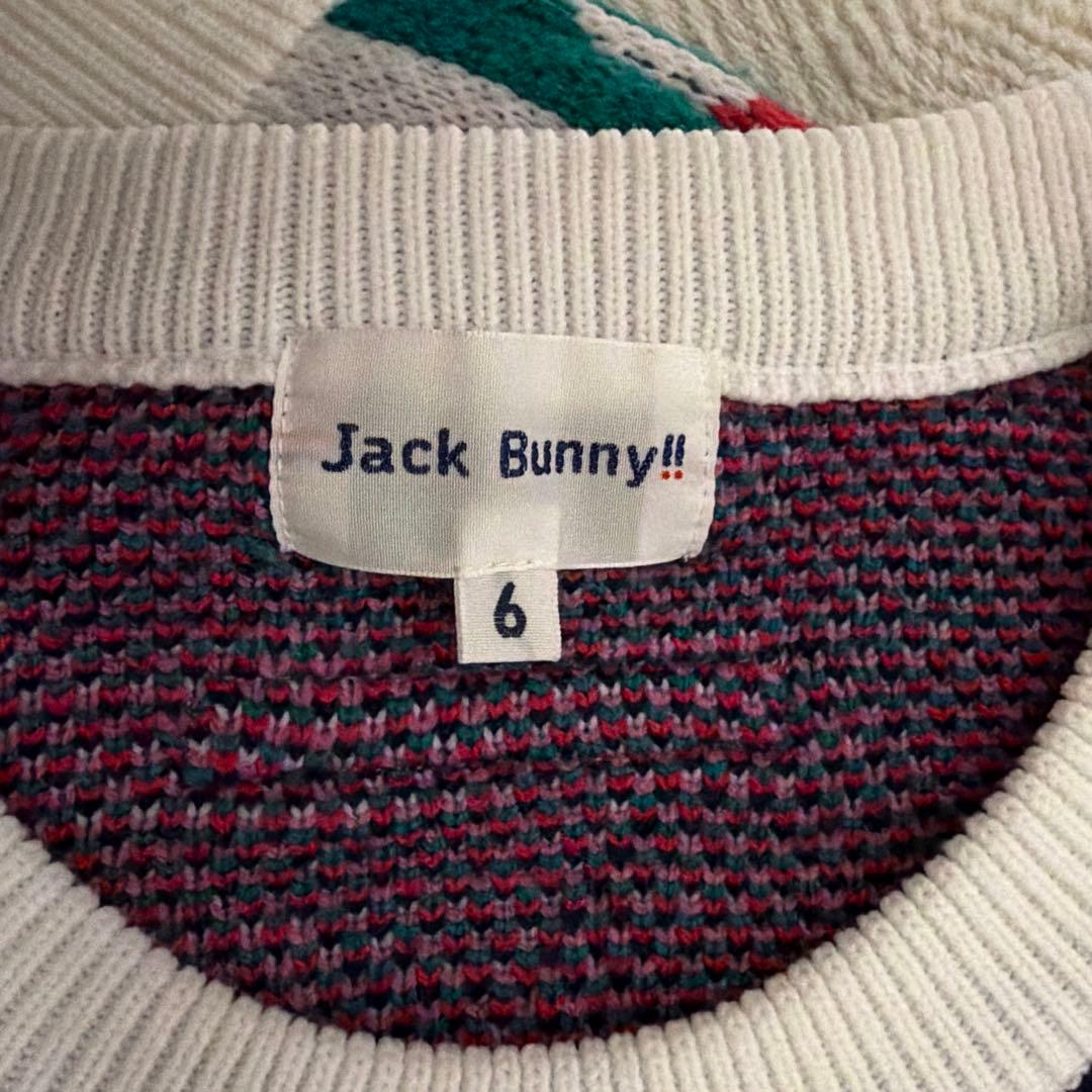 ミ*ー様 タグ無し未使用 サイズ6 Jack Bunny カラフルロゴセーター