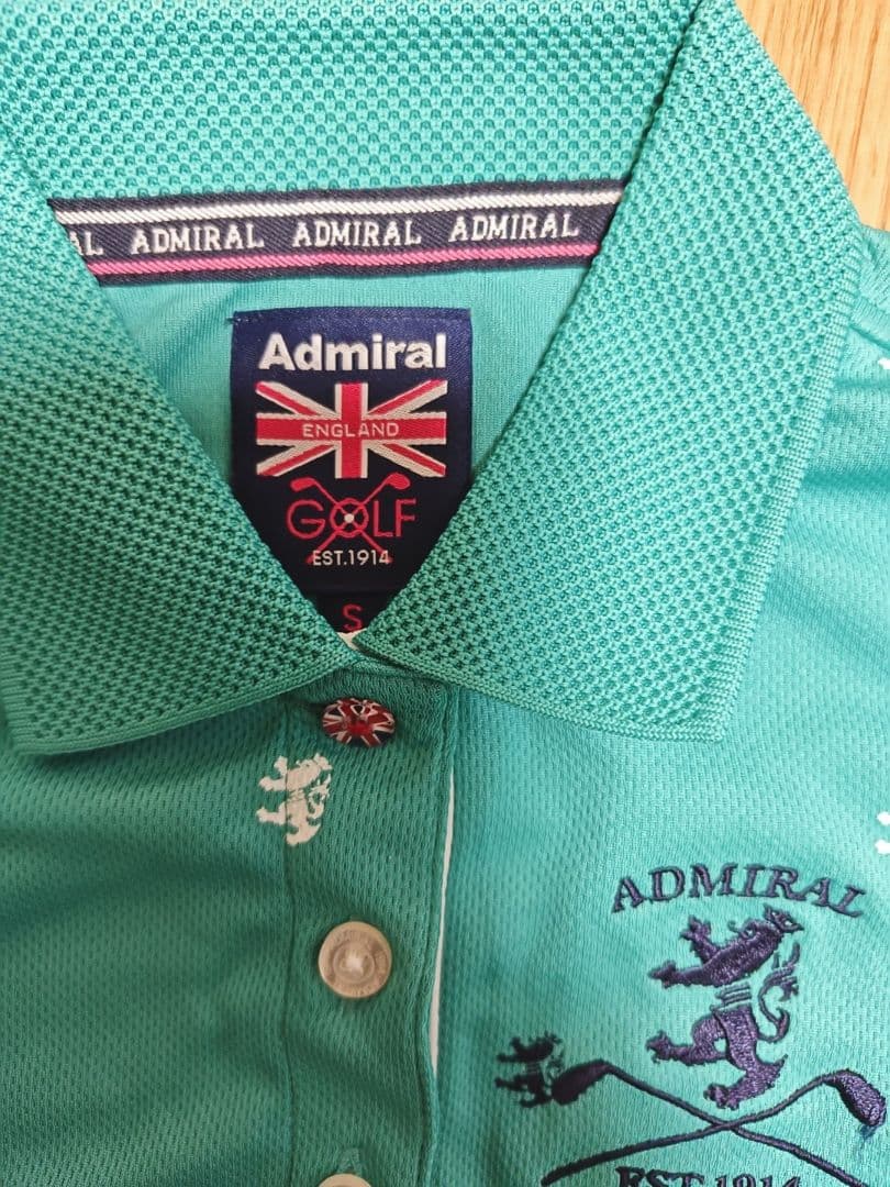 ほぼ未使用美品S ゴルフウェア Admiral （アドミラル）ポロシャツ