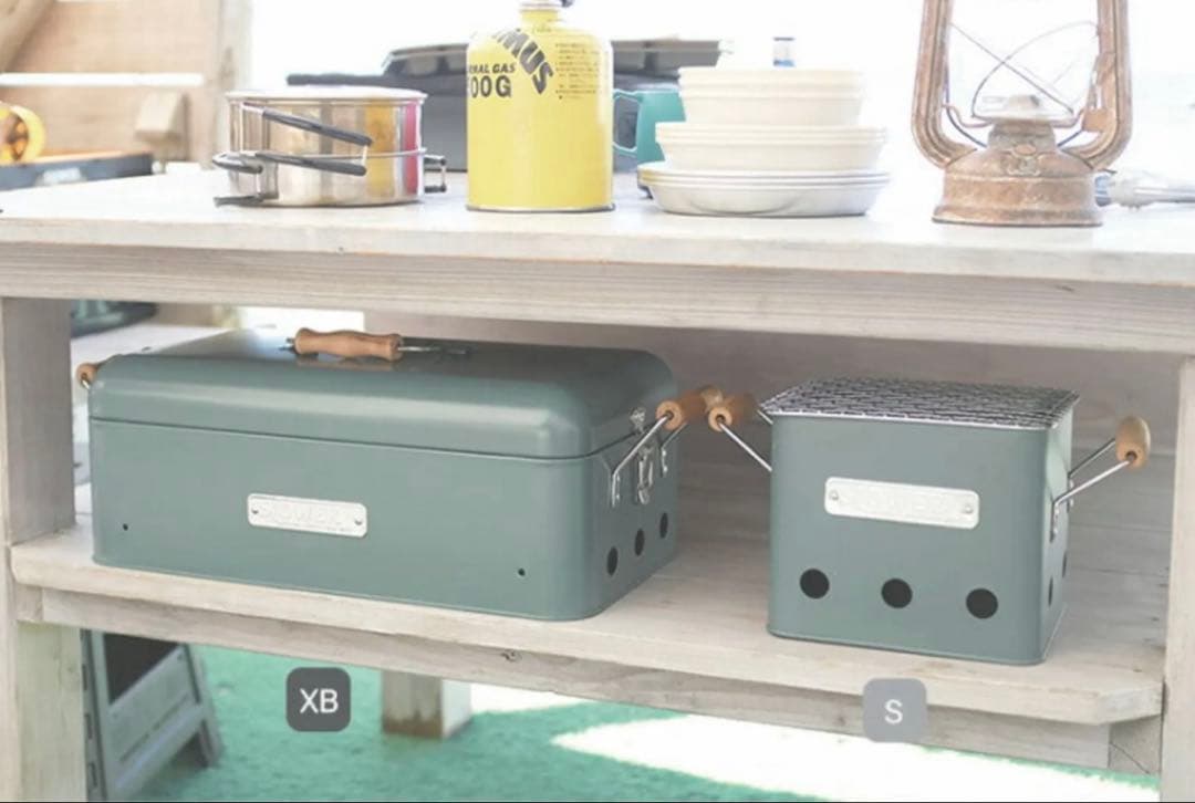 未使用品 BBQ STOVE ALTA グリーン コンパクト
