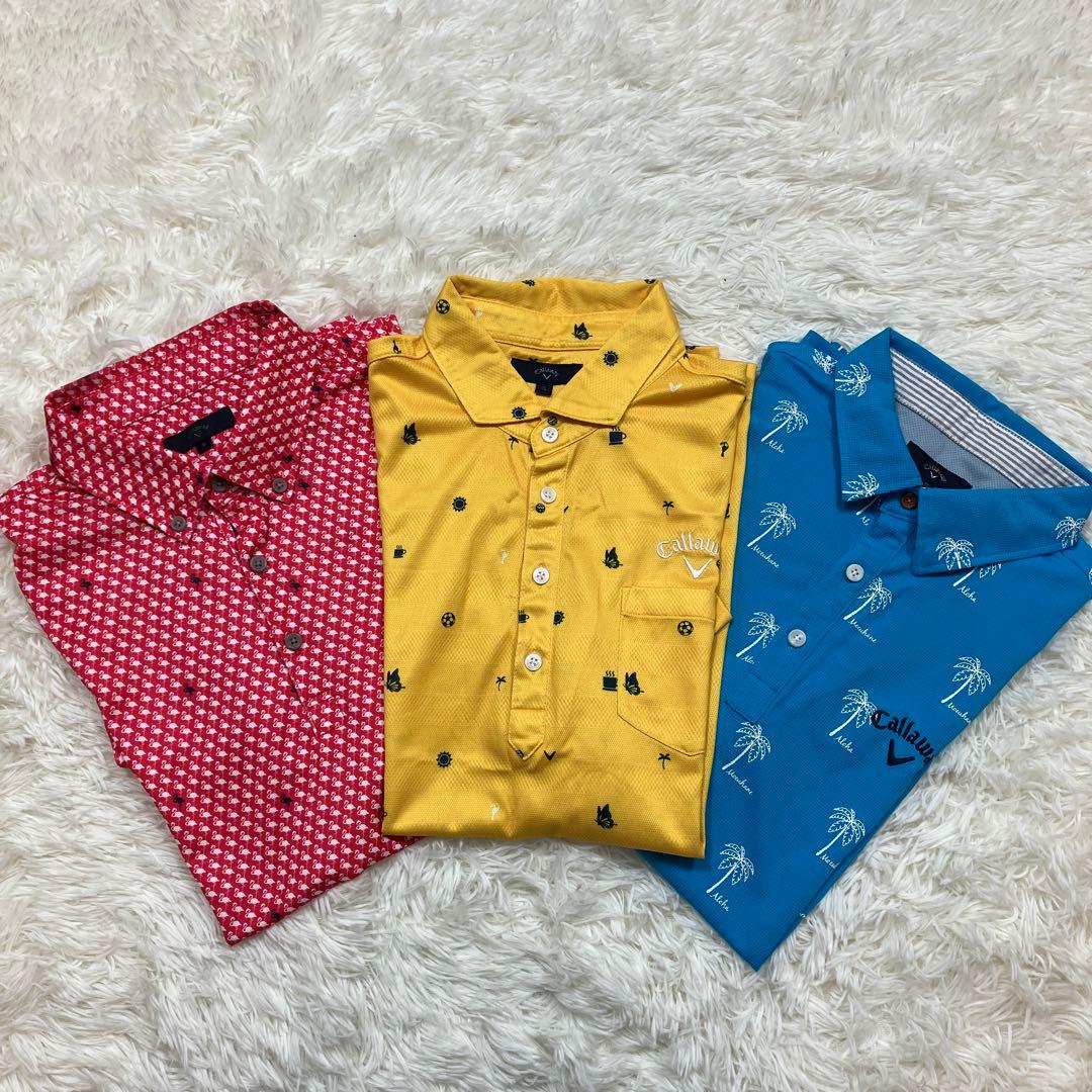 未使用級 希少サイズ キャロウェイ ゴルフ ポロシャツ 半袖 3点セット 2XL
