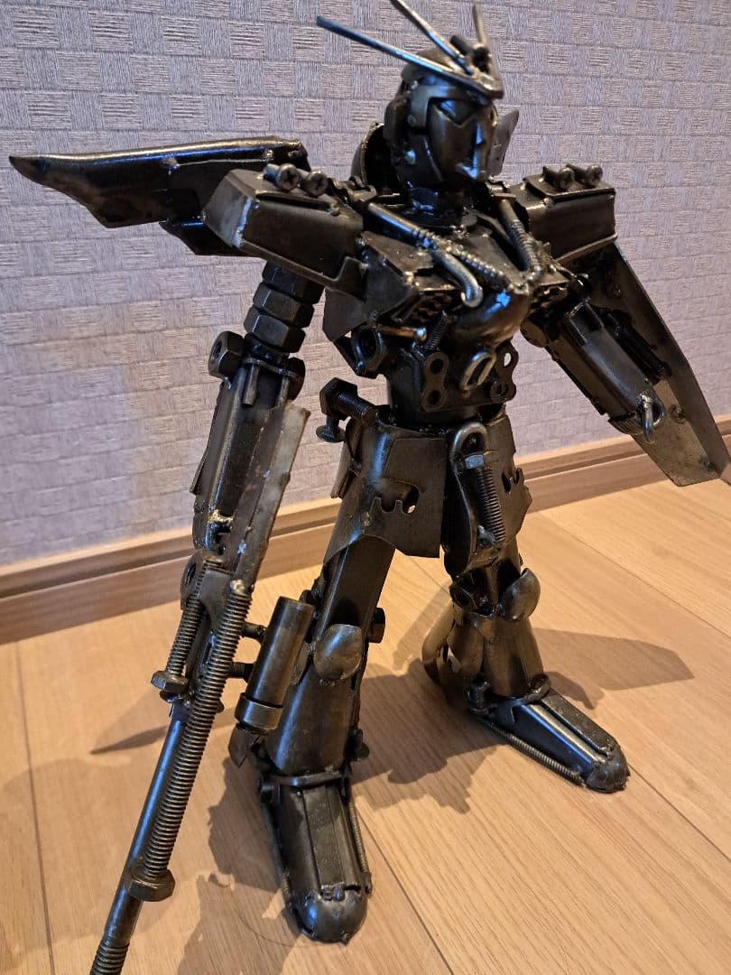 廃材　メタルアート　ガンダム　鉄　アイアンアート