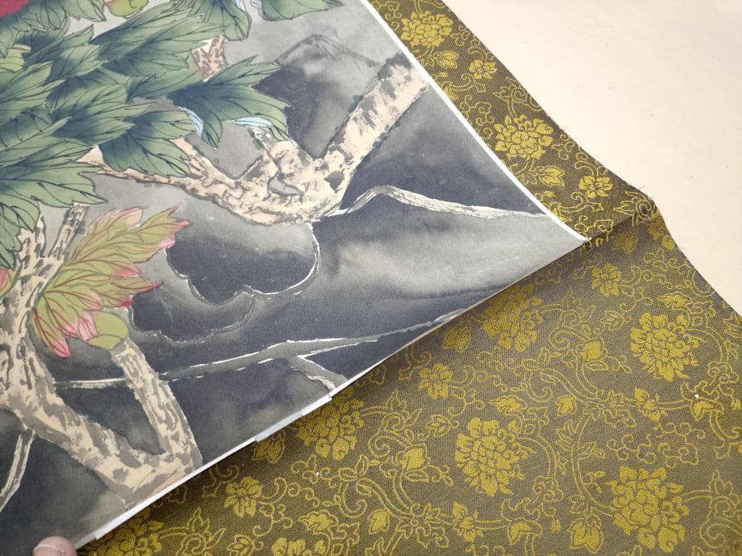 A*e様 蘿堅当 百蝶図 掛軸 中国画 花と蝶