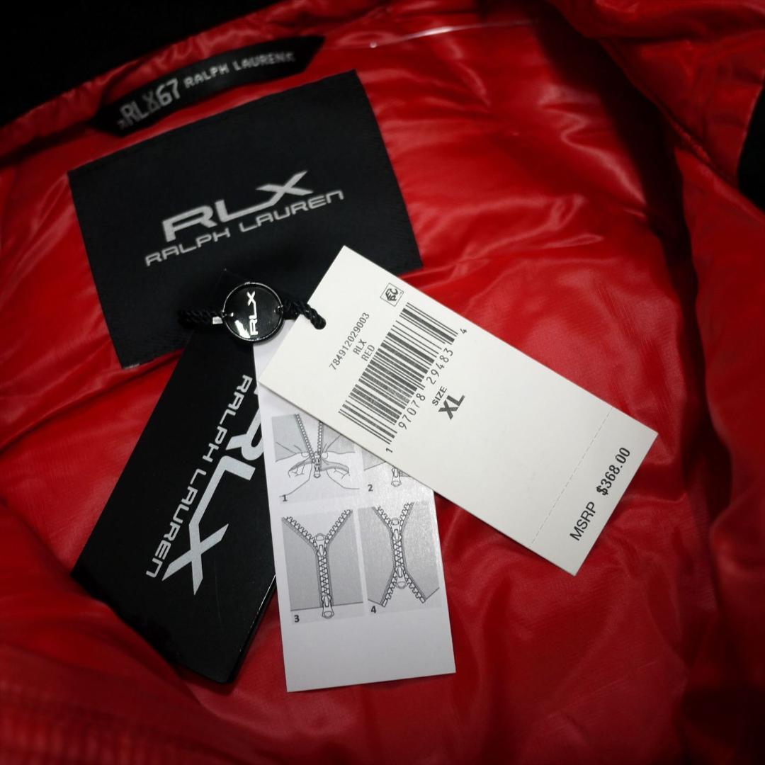 新品 RLX ラルフローレン XL ダウンベスト PERTEX 撥水 レッド