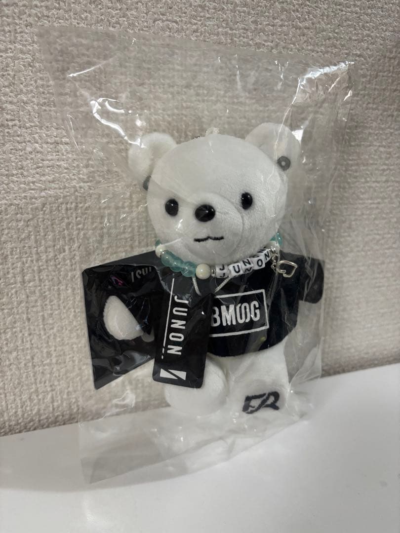 JUNON くまのぬいぐるみマスコット　BMSG初期　ネックレス　カバー2枚付き