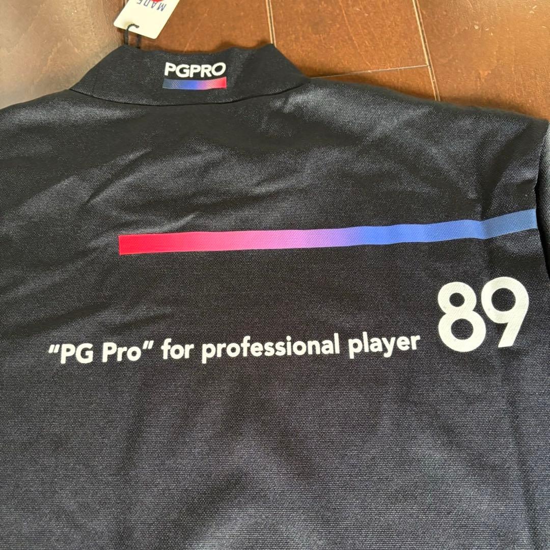 パーリーゲイツ　PGPRO ベア鹿子モックネック　濃紺色　サイズ5
