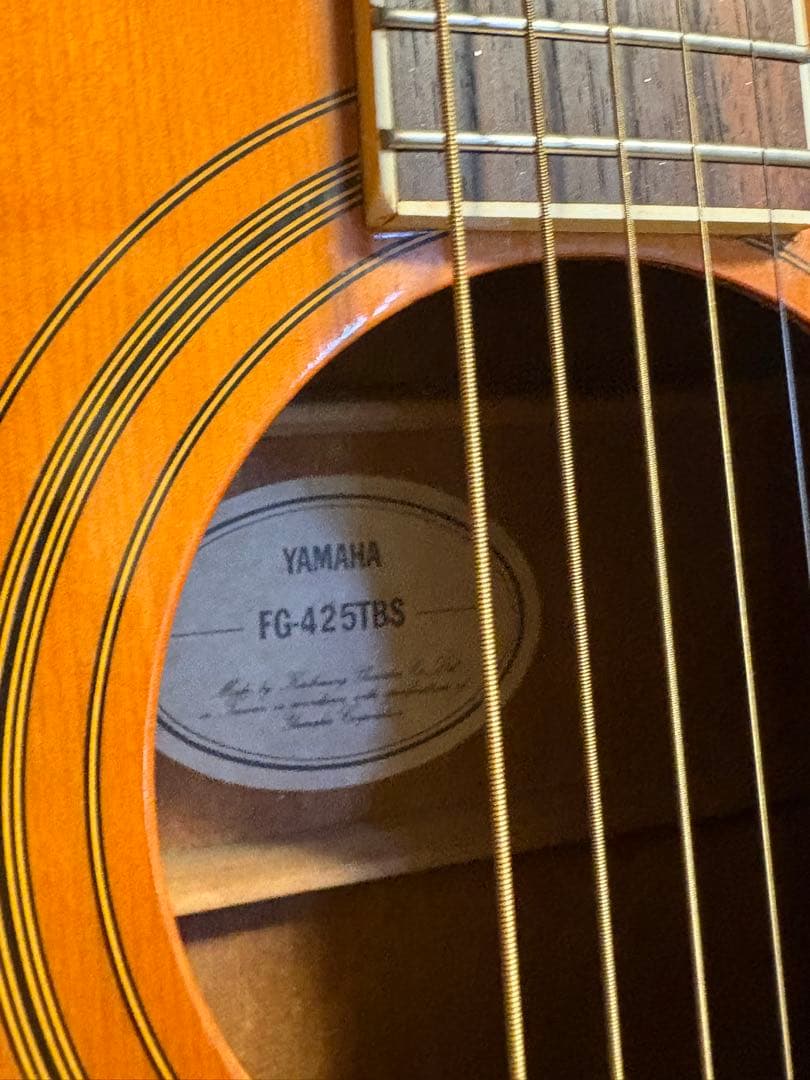 YAMAHA FG-425TBS アコースティックギター ソフトケース付き