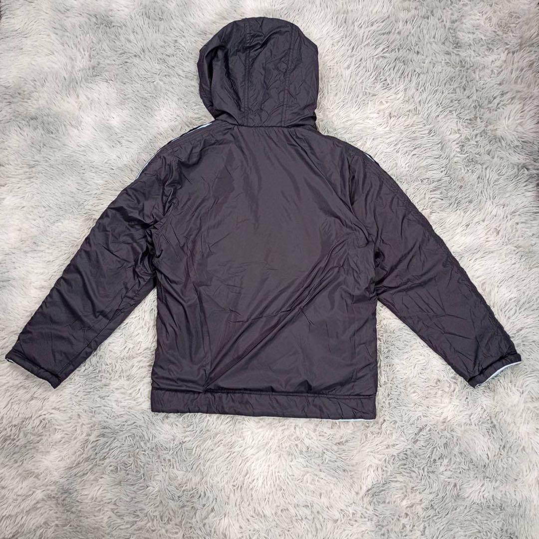 アディダス adidas レディース リバーシブルジャケット M 無地 黒 白