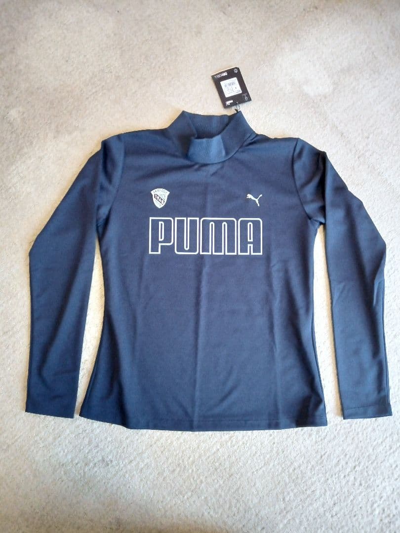 PUMA ゴルフ用ハイネックシャツ ダークブルー