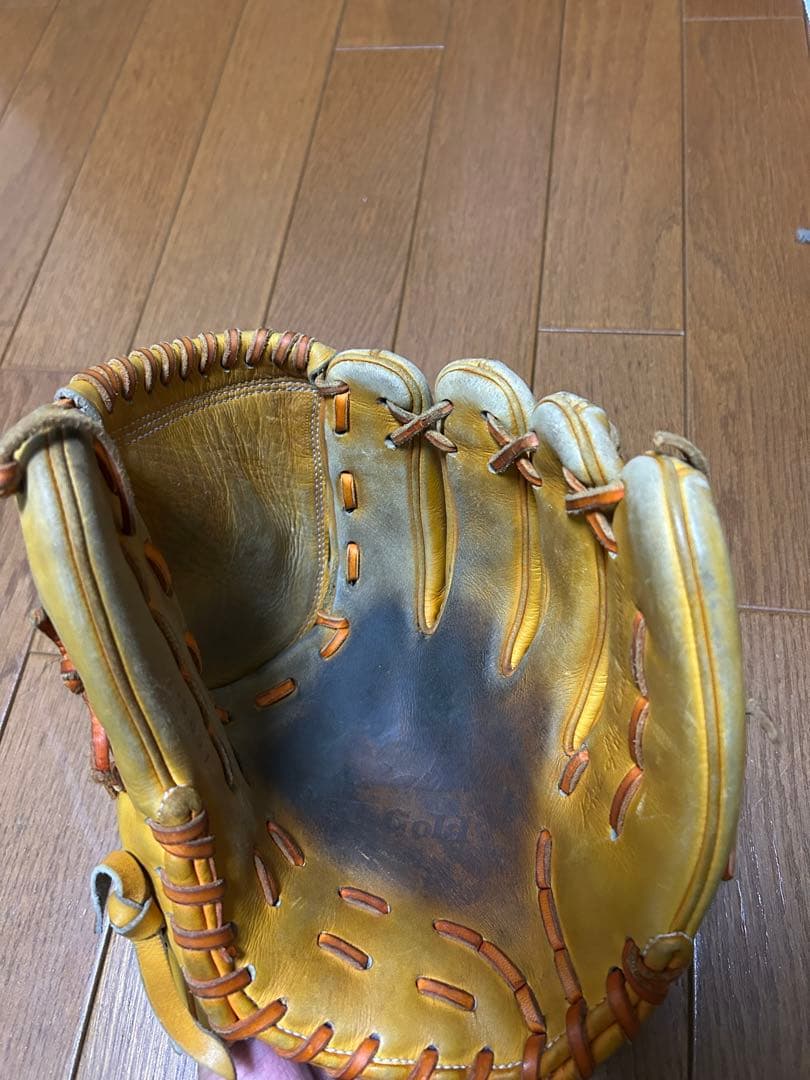 硬式野球グローブ イエロー
