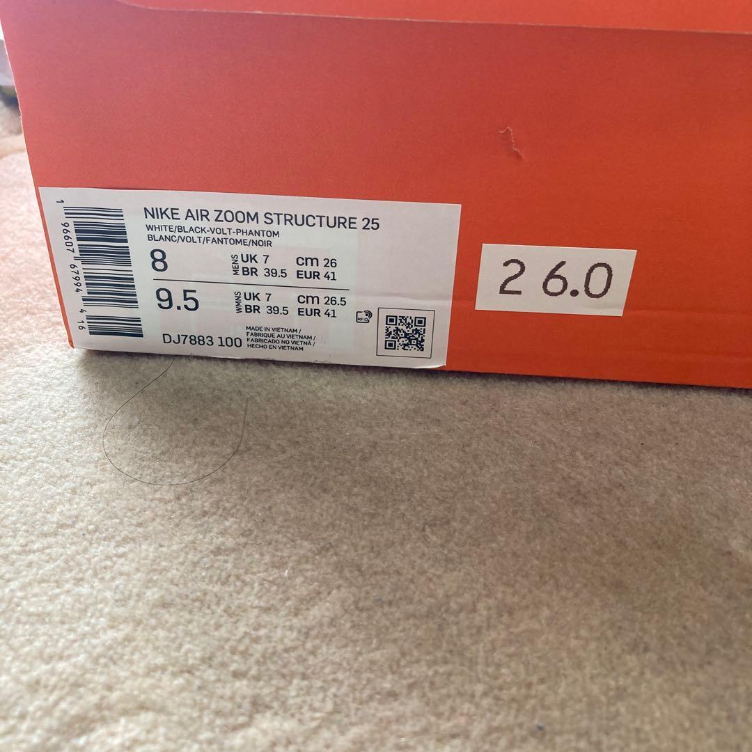 超美品！NIKE エアズームストラクチャー25 26.0センチ　箱付き