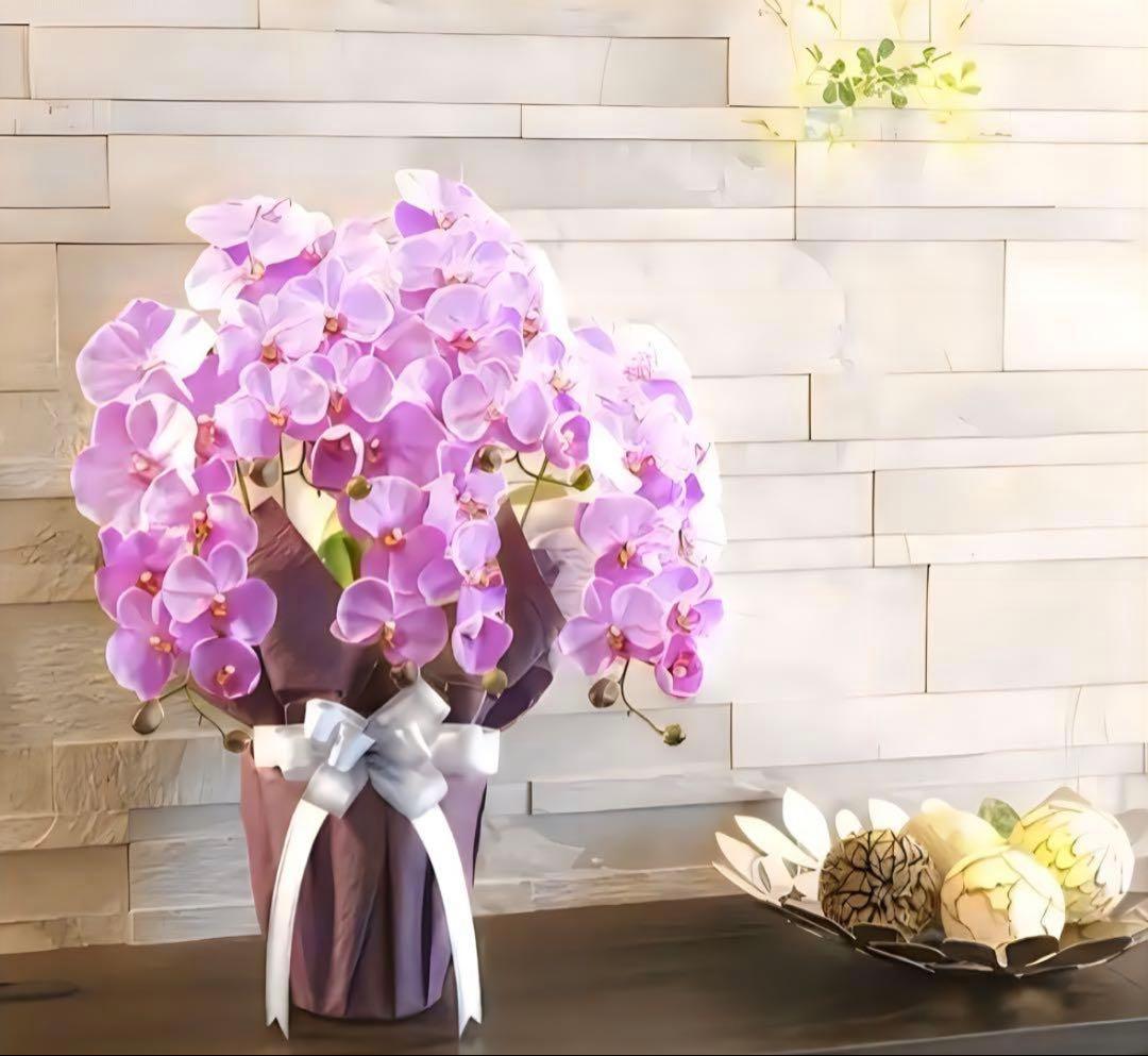 光触媒　人工観葉植物　フェイクグリーン　エレガント胡蝶蘭5本立L