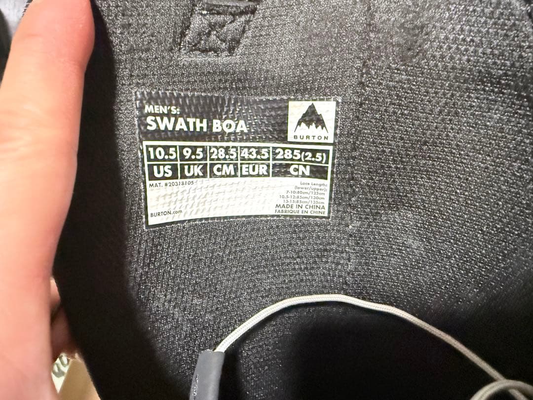BURTON SWATH BOA メンズ スノーボードブーツ 28.5cm（中古