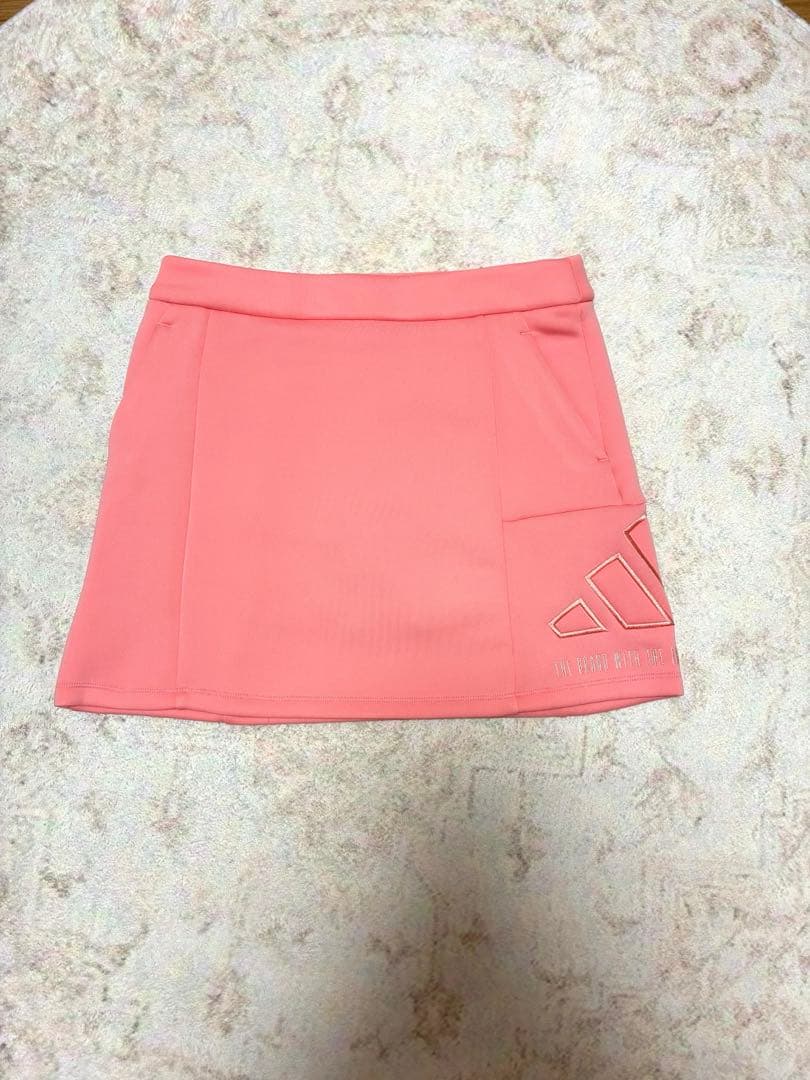 新品⭐︎L アディダスゴルフ ダンボールニット ビッグロゴ　セットアップ　ピンク