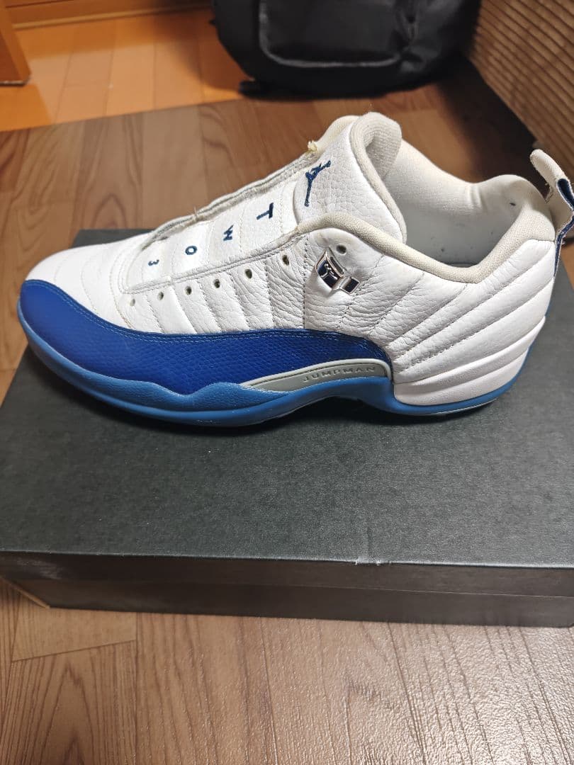 Air Jordan 12 ホワイト/ブルー TW03ゴルフシューズ
