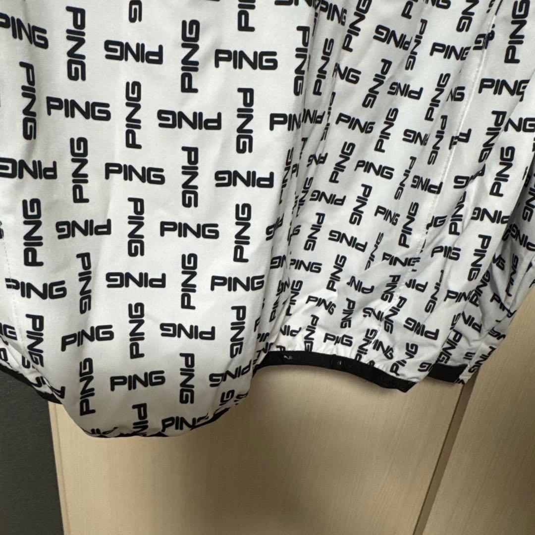 PING ロゴプリント ジャケット ホワイト