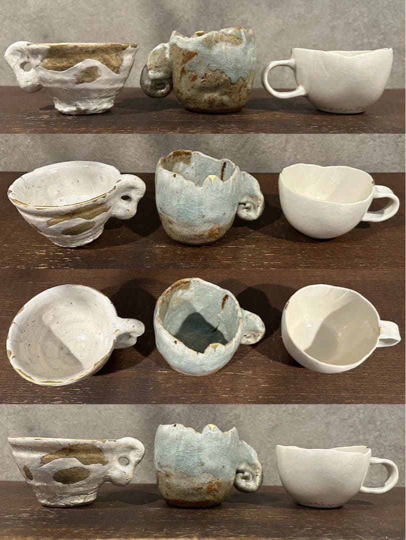 SNT1709 作家 1点もの コーヒーカップ 陶器 まとめ売り 11個 セット