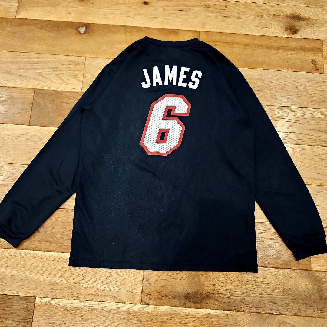 adidas　NBA マイアミヒート レブロンジェイムス ゲームシャツL　バスケ