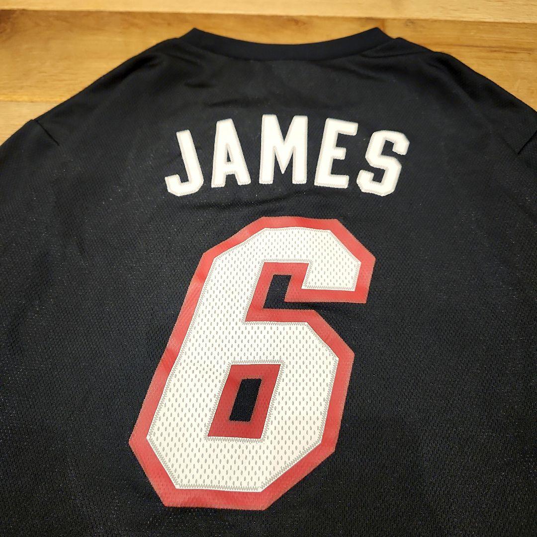 adidas　NBA マイアミヒート レブロンジェイムス ゲームシャツL　バスケ