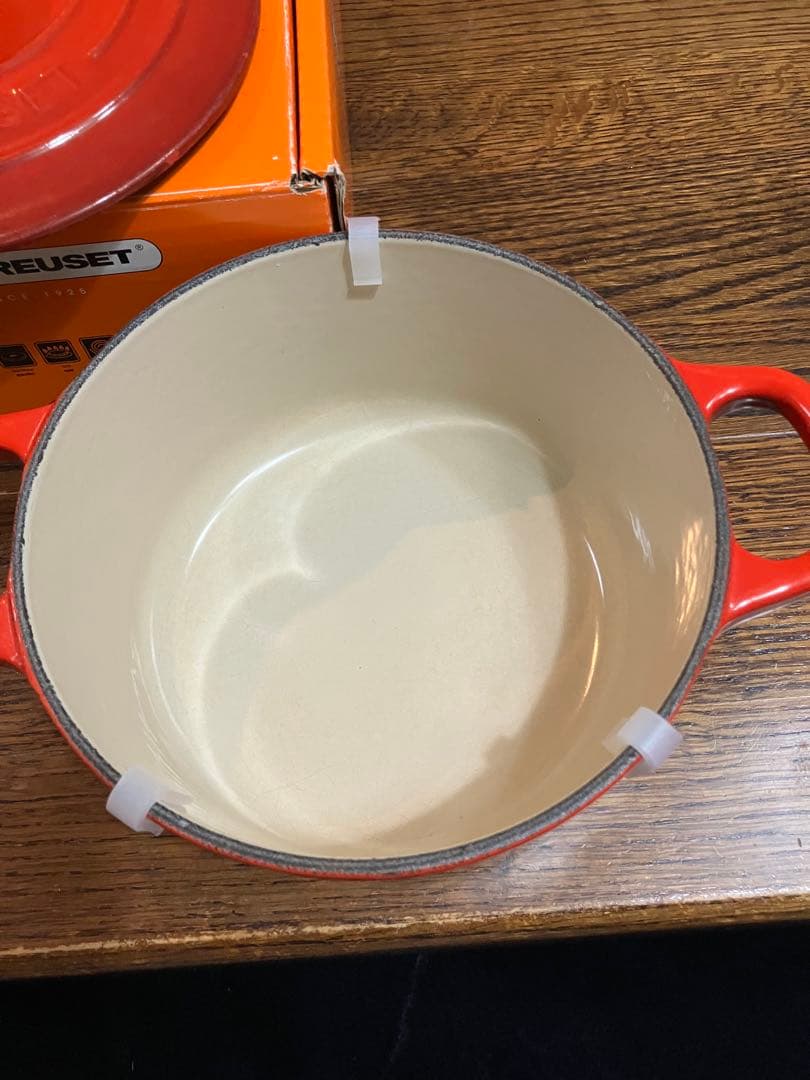 LE CREUSET オレンジ 両手鍋 16センチ　ル・クルーゼ