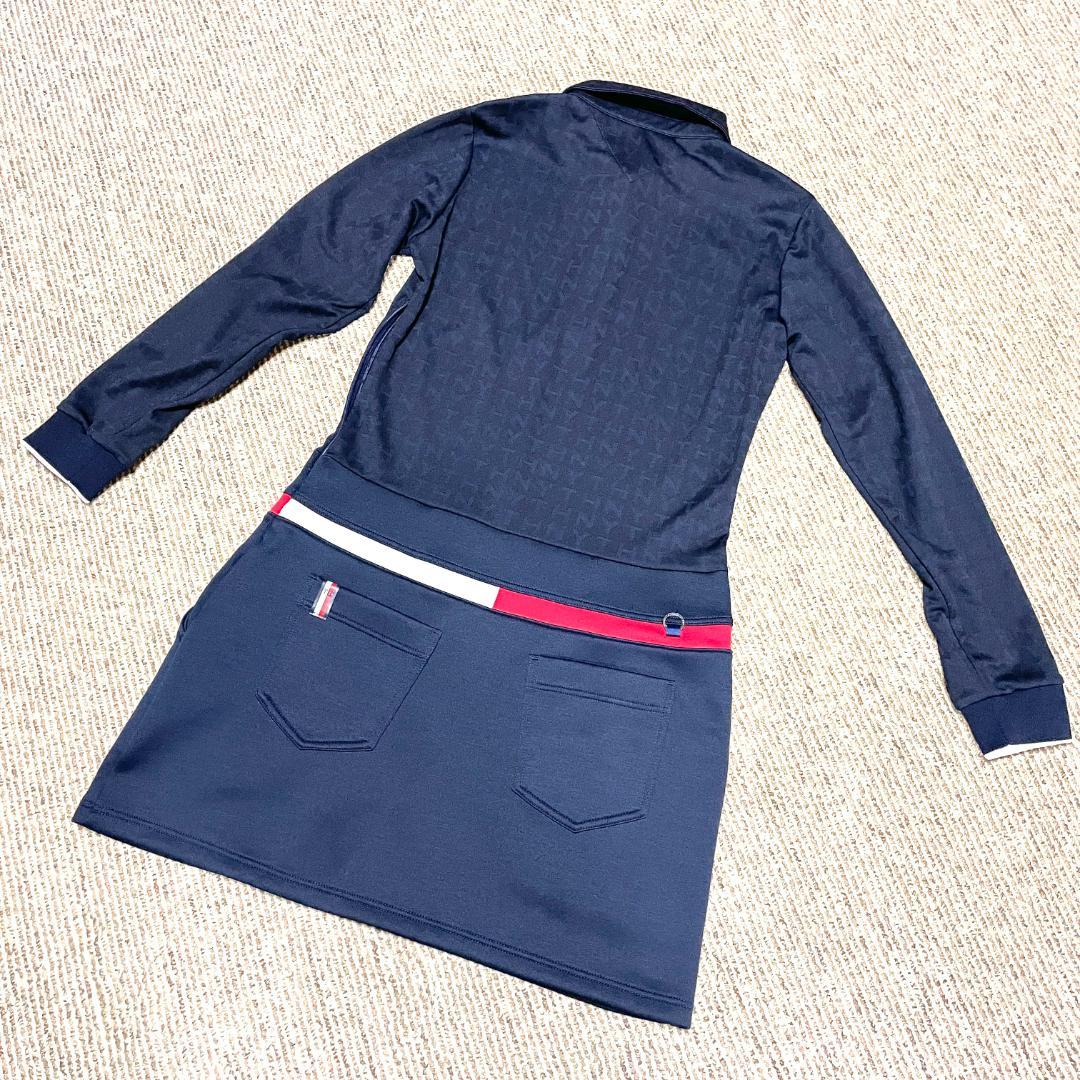 【フォロー割】 美品 トミーヒルフィガーゴルフ ワンピース L ネイビー