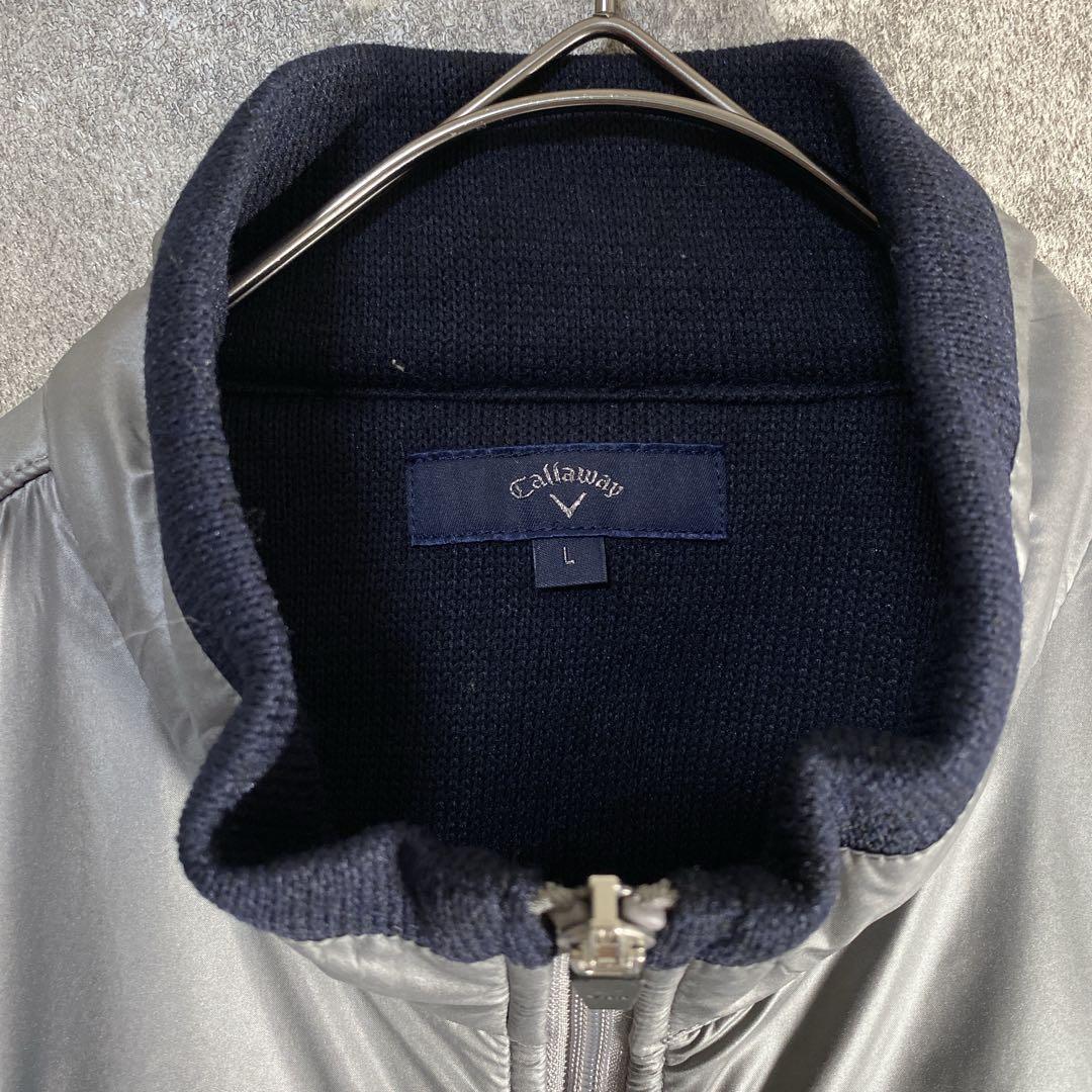 Callaway　南極ワッペン　ニット×ナイロン切替　ハイブリッドジャケット　L
