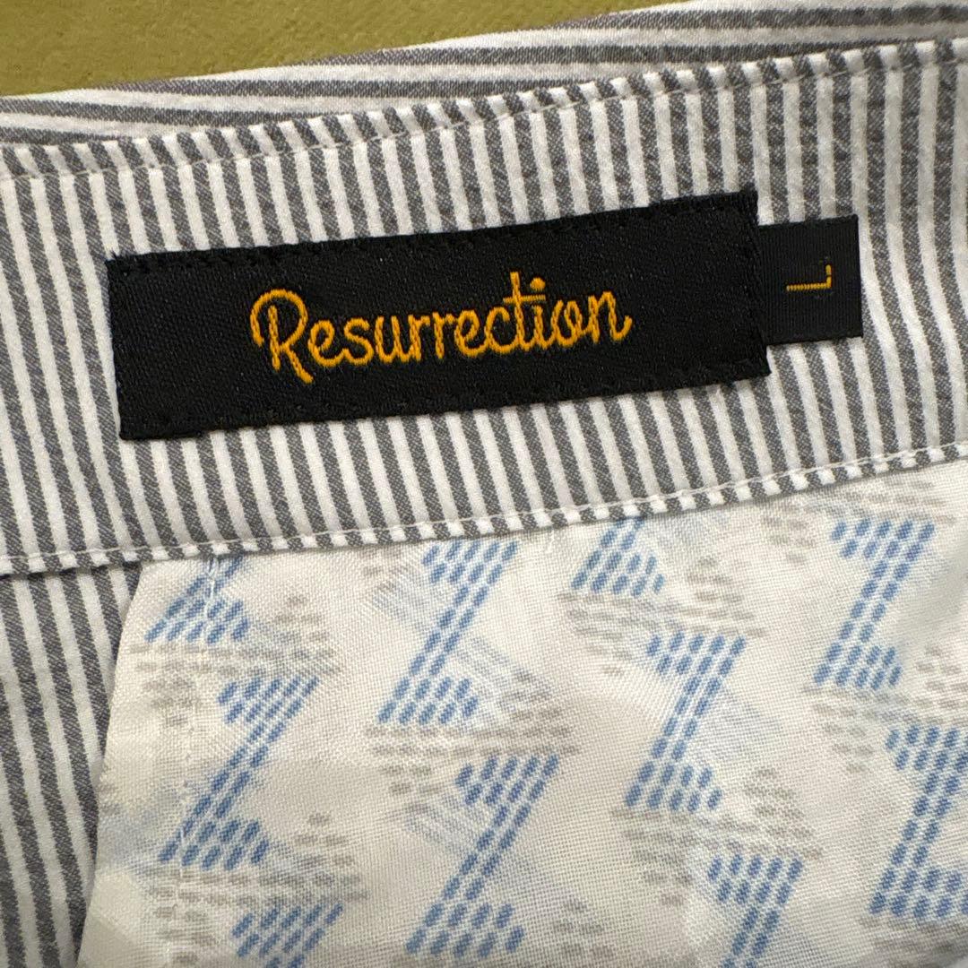 Resurrection グレー ストライプ パンツ L