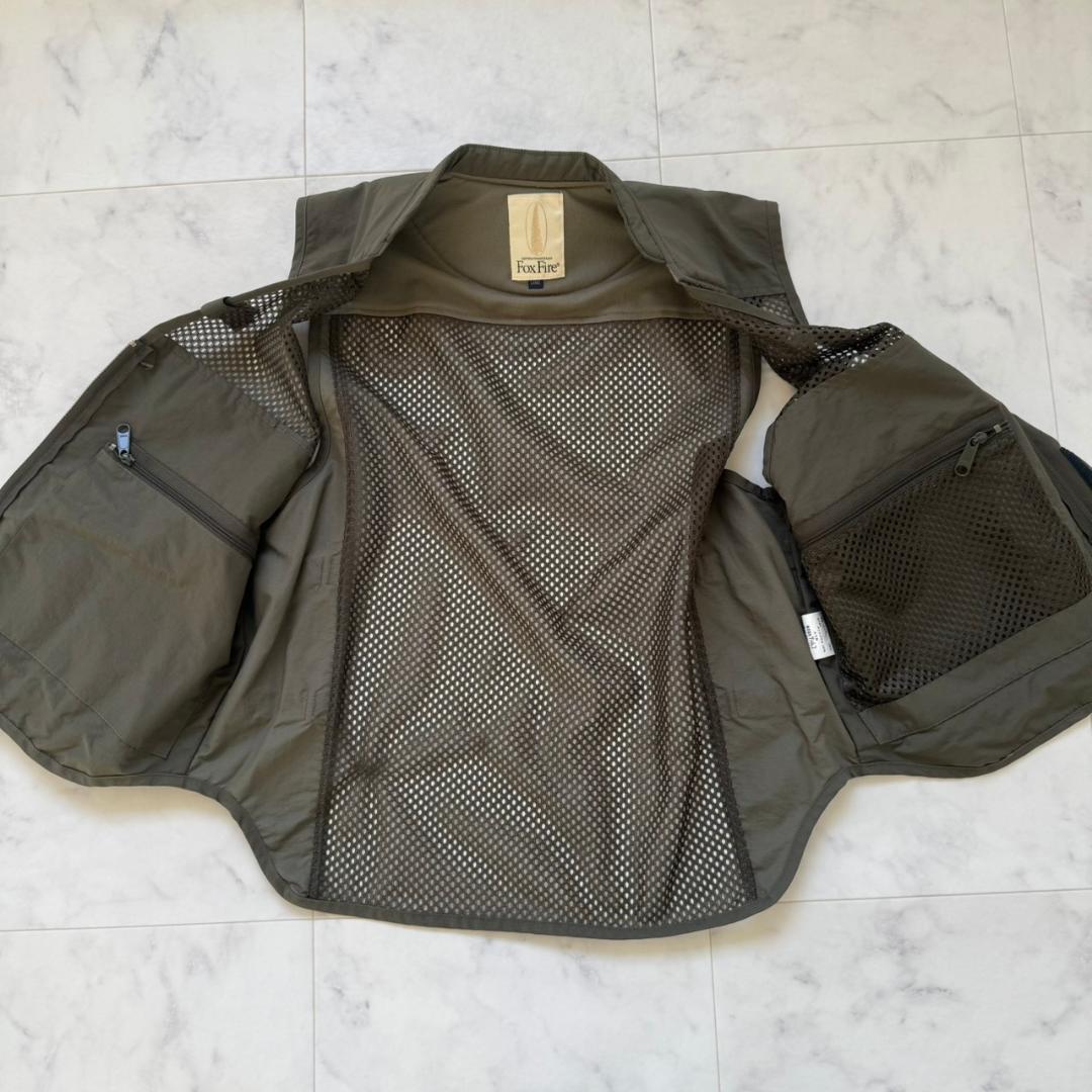 FOXFIRE メッシュ　フィッシングベストカーキグリーン L