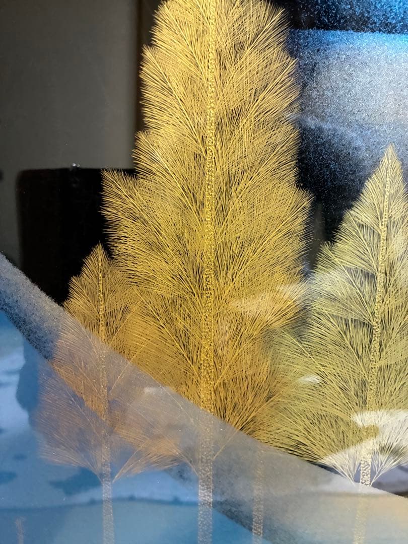 自然の風景画 漆藝額