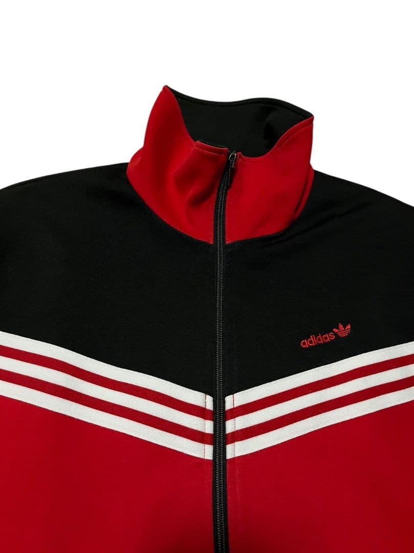 90s アディダス　adidas トラックジャケット　デサントタグ　ダメージ　L