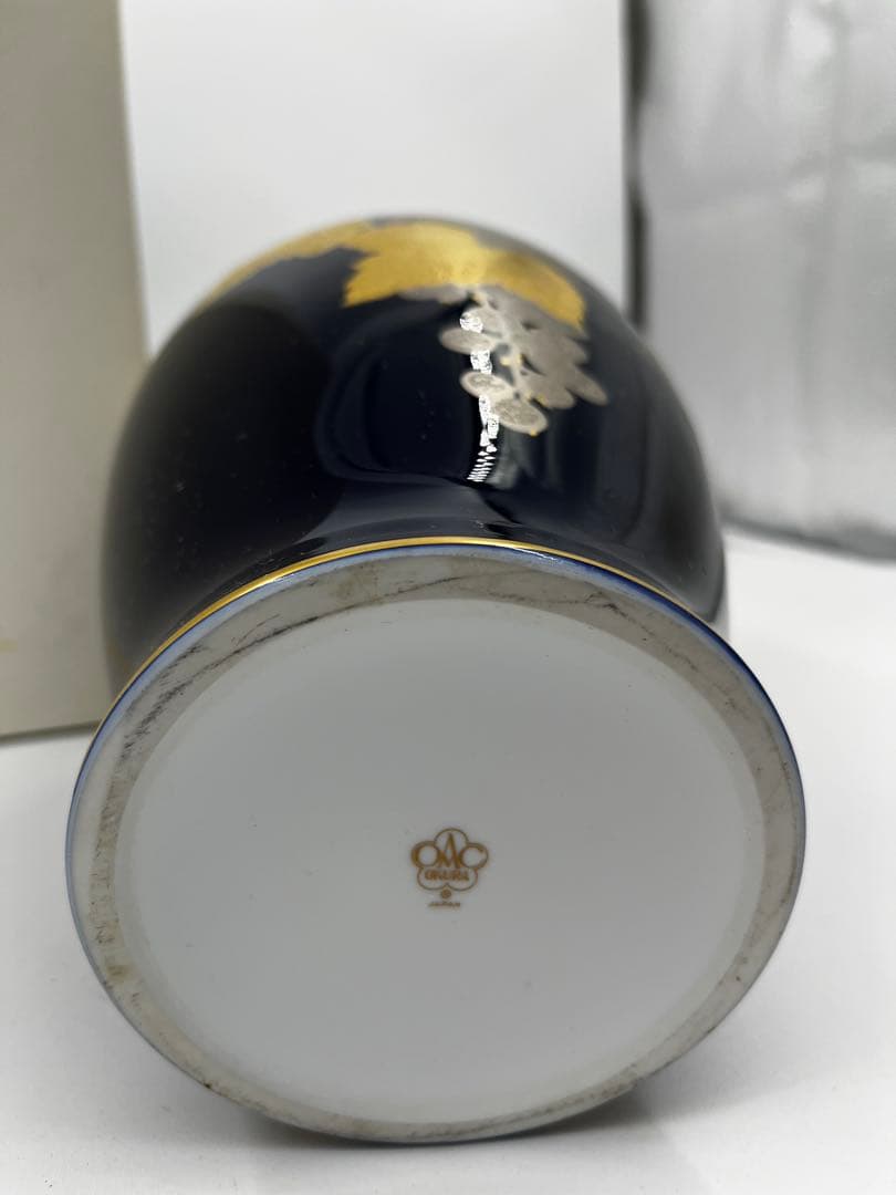 大倉陶園　葡萄　28cm 花瓶 中古品