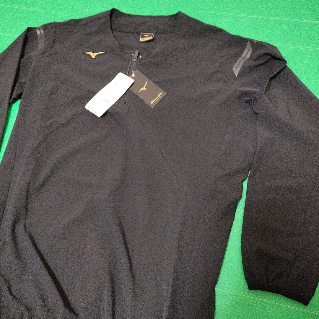 新品　MizunoPro　Ｖジャン　ハーフジップタイプ　Lサイズ 黒