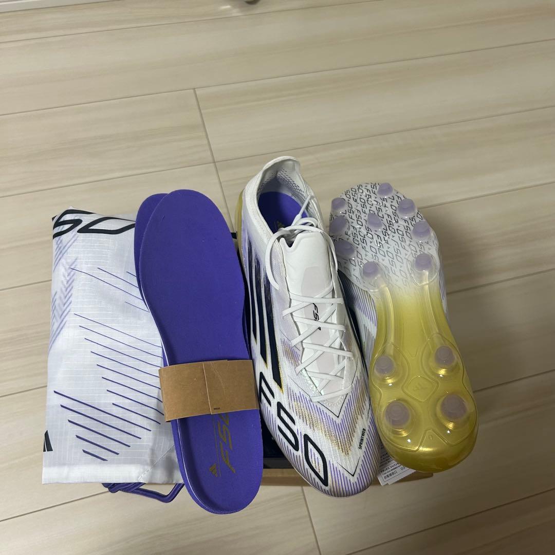 adidas F50 27.5cmホワイト/パープル/ゴールド 新品未使用