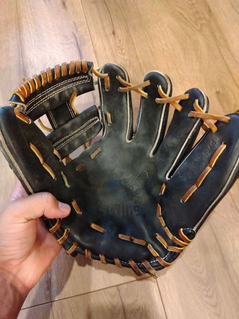 Zeems 軟式グローブ 黒 レザー　YHグラブ